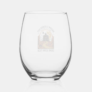 Crime Scene Technician Shirt Funny Halloween Haunt Stemless Wine Glass