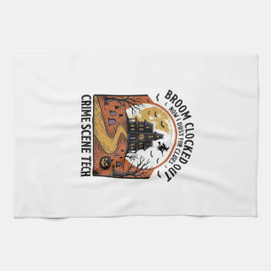 Crime Scene Technician Shirt Funny Halloween Haunt Tea Towel