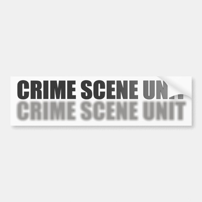 CRIME SCENE UNIT BUMPER STICKER (Front)