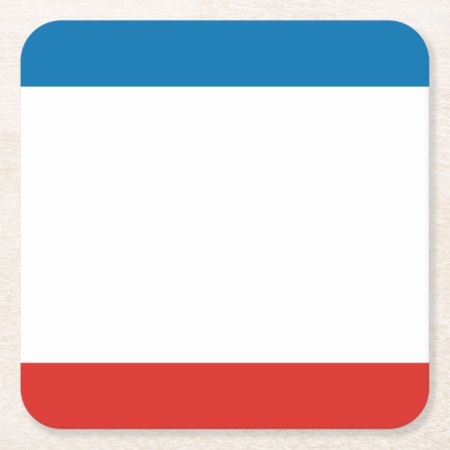 Crimea Flag Square Paper Coaster (Front)
