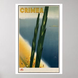 Crimea Soviet Era Travel Poster - Framed Unframed