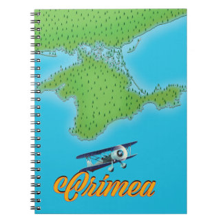Crimea vintage style travel poster map notebook