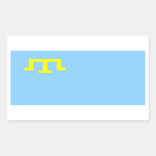 Crimean Tatar people ethnic flag Rectangular Sticker