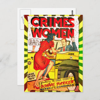 Crimes by Women #1 Golden Age Comic Book Cover Postcard