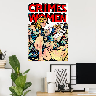Crimes By Women Jailbreak Vintage Comics Poster