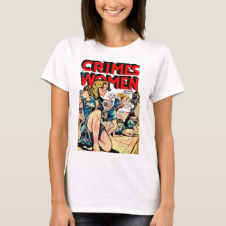 Crimes By Women Jailbreak Vintage Comics White T-Shirt