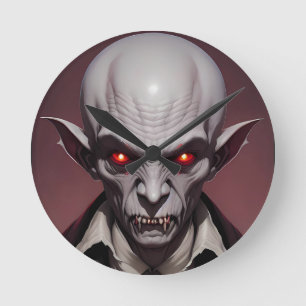 Crimewave Nosferatu Round Clock