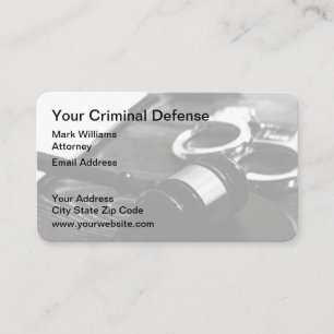Criminal Defence Attorney Modern Business  Business Card