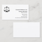 Criminal Defence Lawyer Business Card (Front/Back)