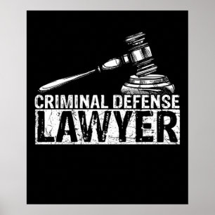 Criminal Defence Lawyer Judge Gavel Job Quote Poster