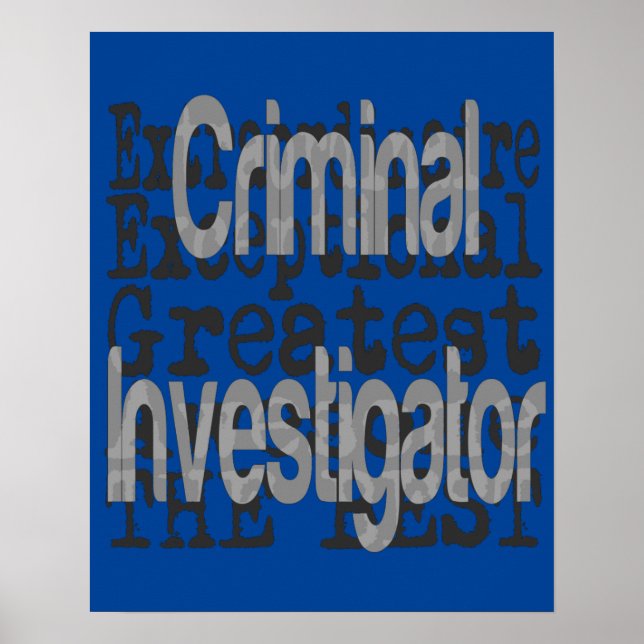 Criminal Investigator Extraordinaire Poster (Front)