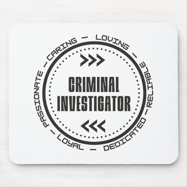 Criminal Investigator Mouse Mat (Front)