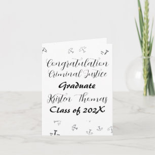 Criminal Justice customcriminal justice graduation Card