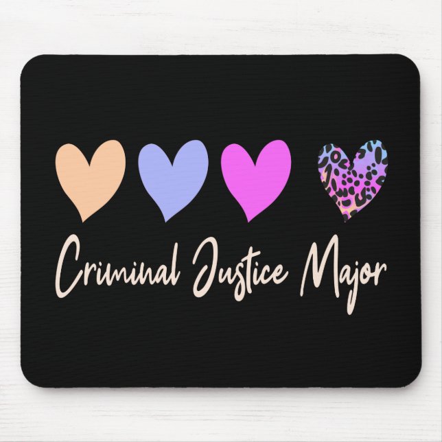 Criminal Justice Major Gift Mouse Mat (Front)