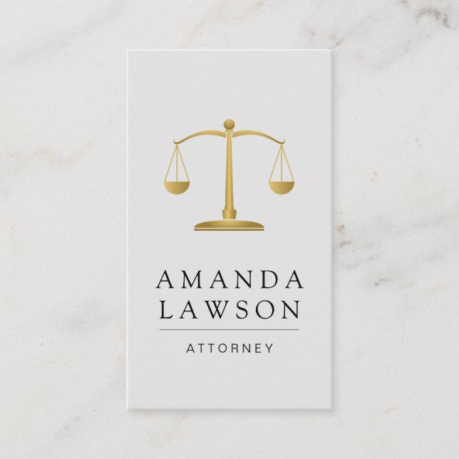 Criminal Law Justice Scales Appointment Card (Front)