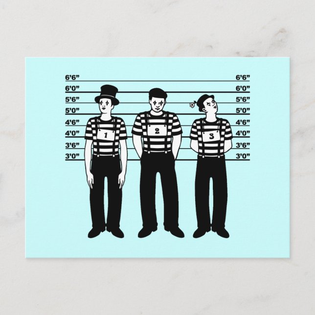 Criminal Mimes Postcard (Front)