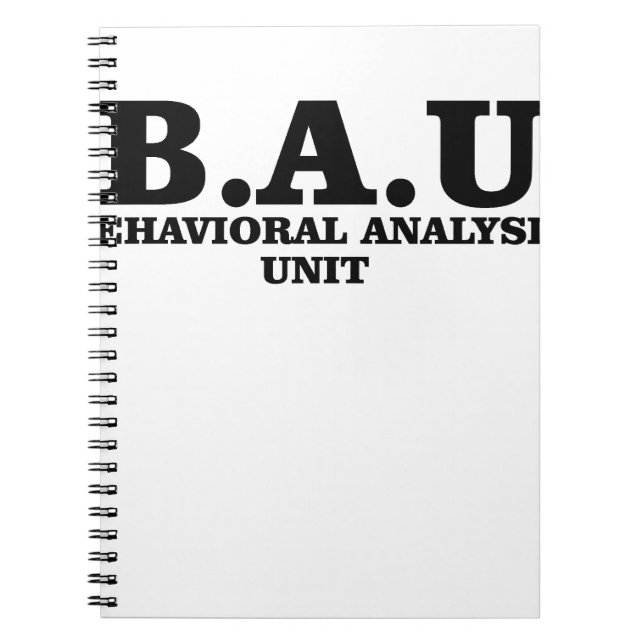 Criminal Minds BAU Behavioural Analysis Unit Notebook (Front)