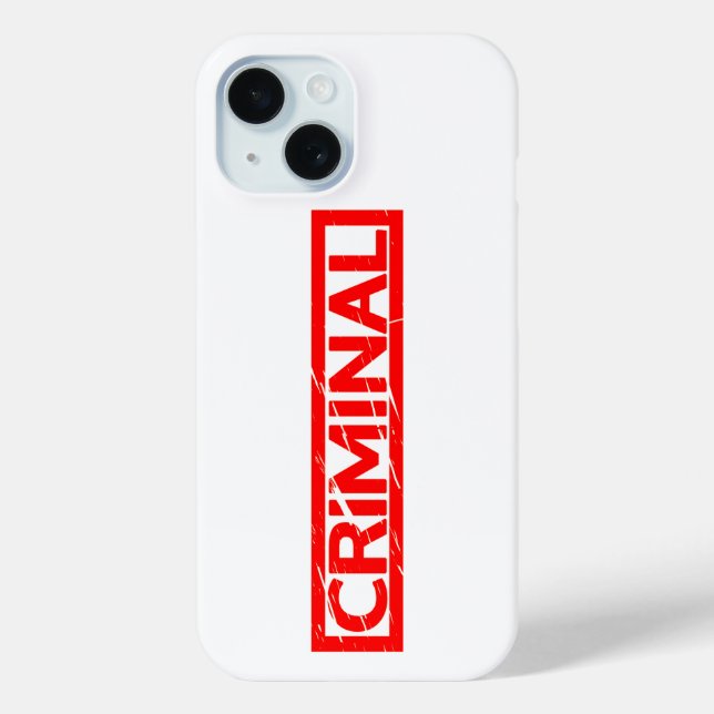 Criminal Stamp Case-Mate iPhone Case (Back)