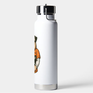 Criminally Cool Pug � Funny Mugshot Dog Design Water Bottle