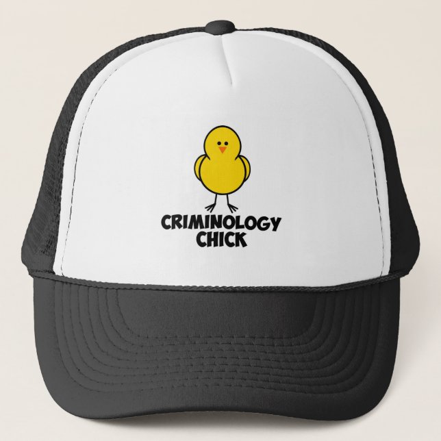 Criminology Chick Trucker Hat (Front)
