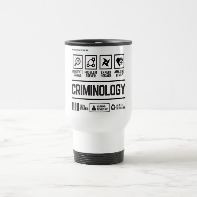 criminology travel mug (Center)