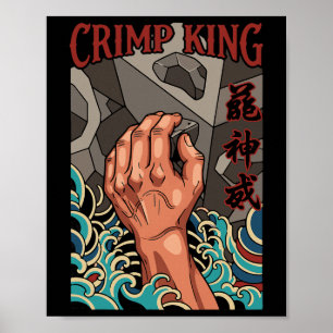 Crimp King Climbing Rock Bouldering Adventure  Poster