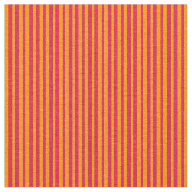 Crimson and Dark Orange Lines/Stripes Pattern Fabric (Close Up)