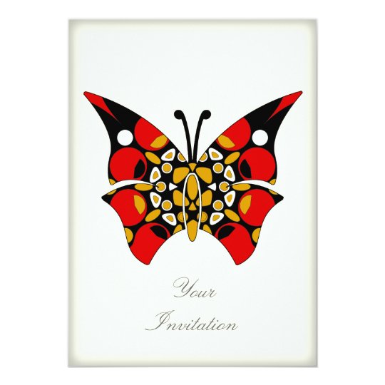 Crimson and Gold Butterflies Card