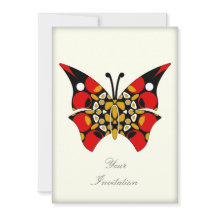 Crimson and Gold Butterflies