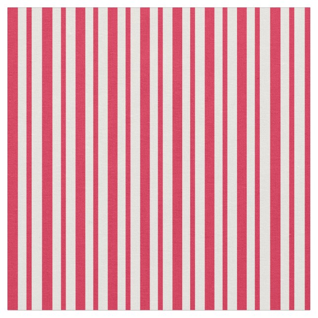 Crimson and Mint Cream Coloured Pattern Fabric (Close Up)