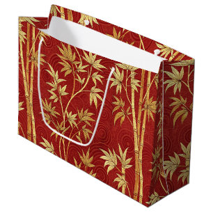 Crimson Bamboo East Asian (1) Large Gift Bag