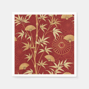 Crimson Bamboo East Asian (2) Napkin