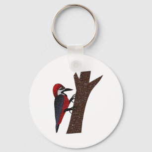 Crimson Bellied Woodpecker Key Ring