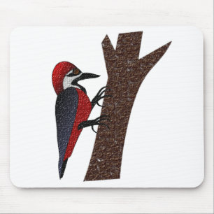 Crimson Bellied Woodpecker Mouse Mat