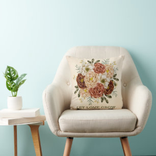 "Crimson Bloom  Cushion