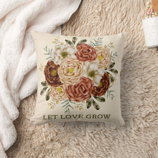"Crimson Bloom  Cushion (Blanket)