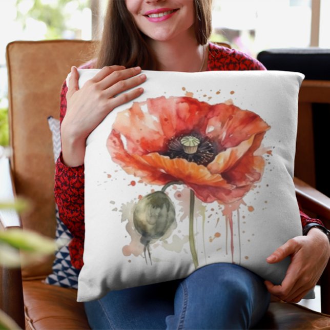 Crimson Bloom Cushion (Creator Uploaded)
