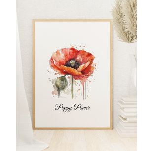 Crimson Bloom, custom Poster