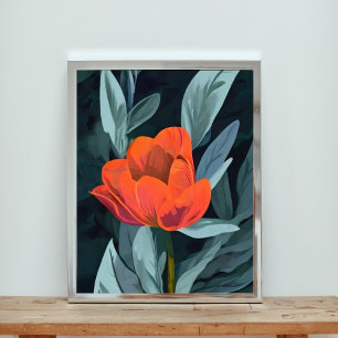 Crimson Bloom Photo Print