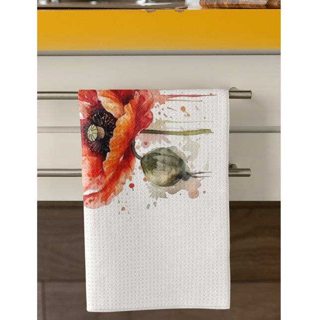Crimson Bloom Tea Towel (Creator Uploaded)