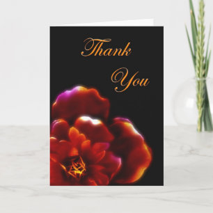 Crimson Bloom Thank You Card