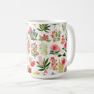 Crimson Botanical Garden Floral Coffee Mug