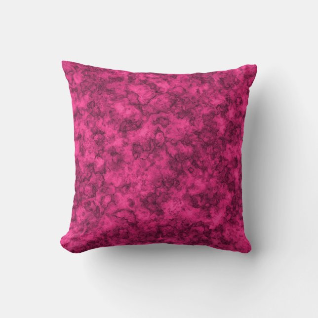 Crimson bright marble pattern cushion (Front)