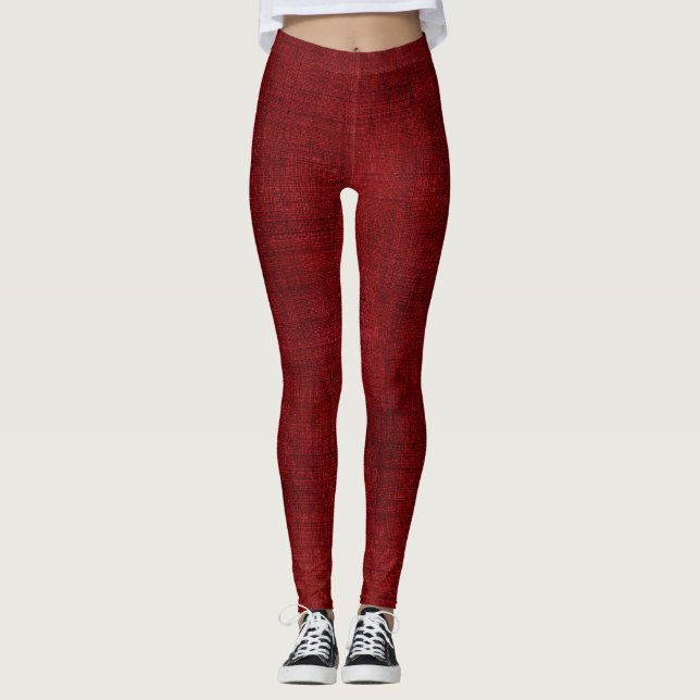 Crimson Canvas Leggings (Front)