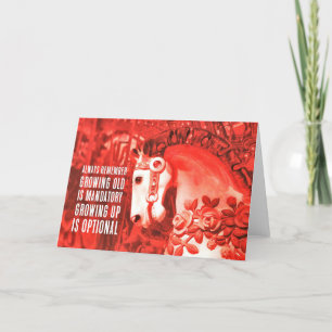 CRIMSON CAROUSEL Greeting Card