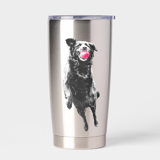 Crimson catch in flight insulated tumbler (Left)