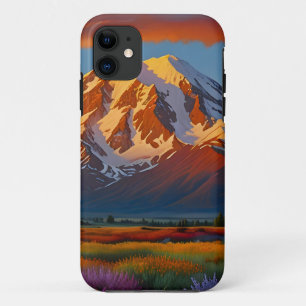 Crimson Clouds over the Valley iPhone 11 Case