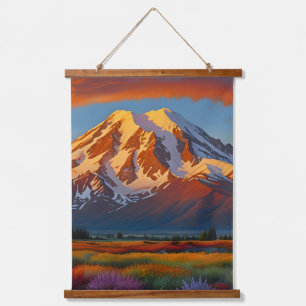 Crimson Clouds over the Valley Hanging Tapestry