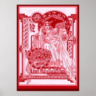 Crimson Corbie Queen Poster