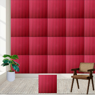 Crimson Corrugated Texture Ceramic Tile